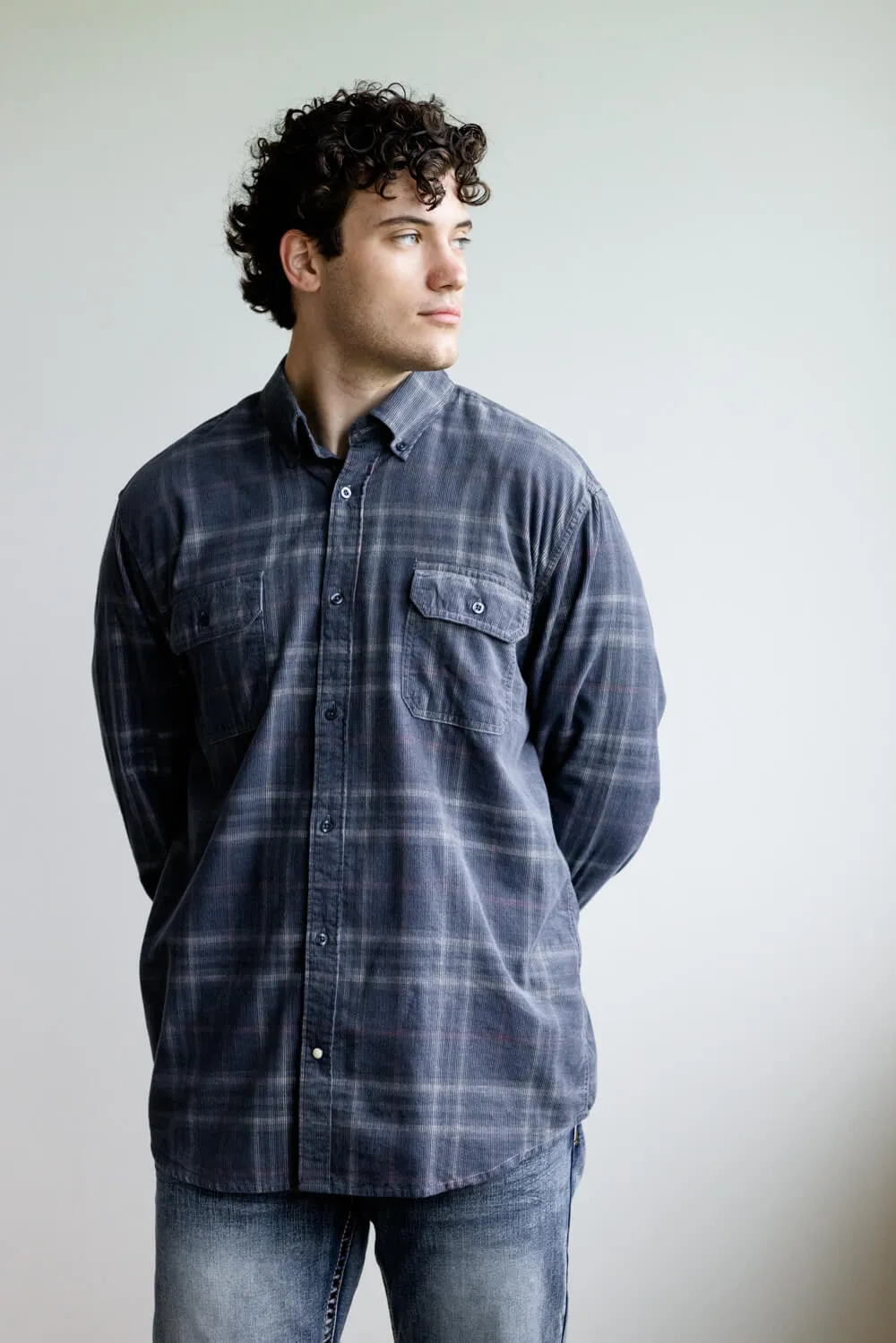 1897 Legends Corduroy Shirt for Men in Steel | 359-STEEL SMU