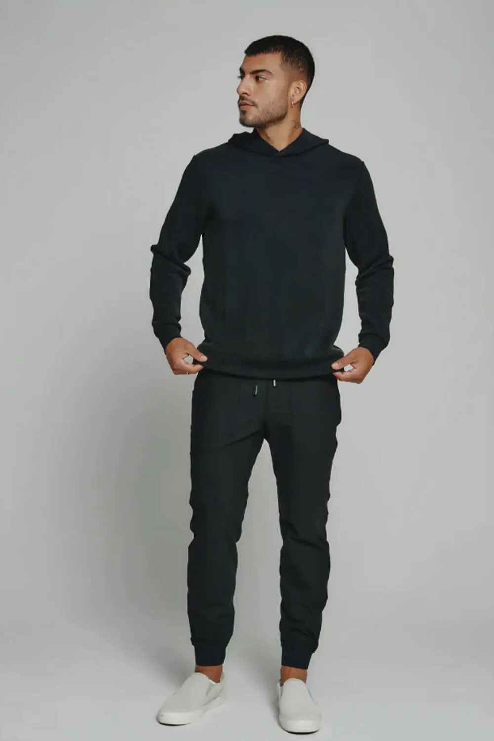7Diamonds REV Hoodie for Men in Black | STH-8362-BLACK