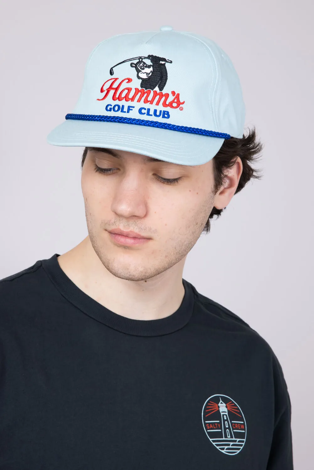 American Needle Hamm's Golf Club Roscoe Hat for Men in Blue | 23008A-HAMMS