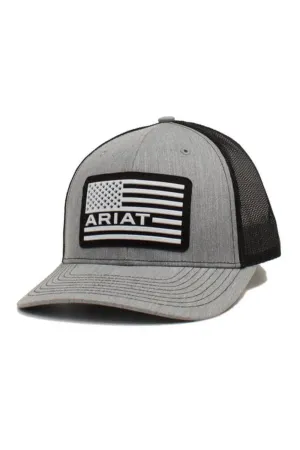 Ariat USA Flag Logo Cap for Men in Grey | A300012706-GREY