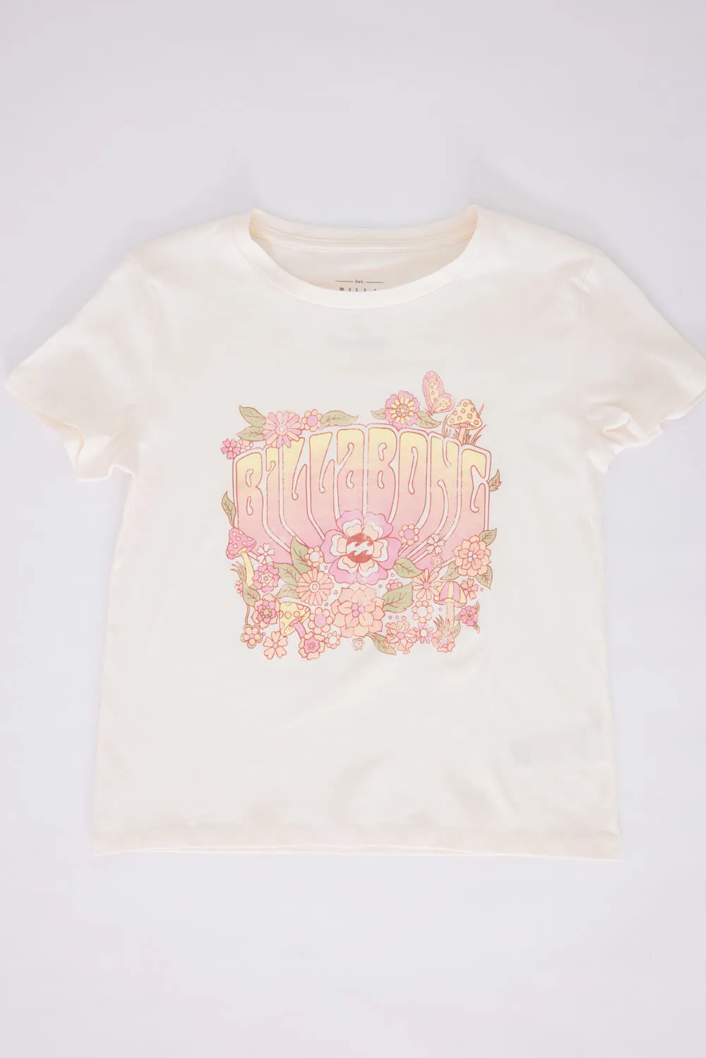 Billabong Youth Flower Power Graphic T-Shirt for Girls in Salt Crystal | BSSIA73S-680