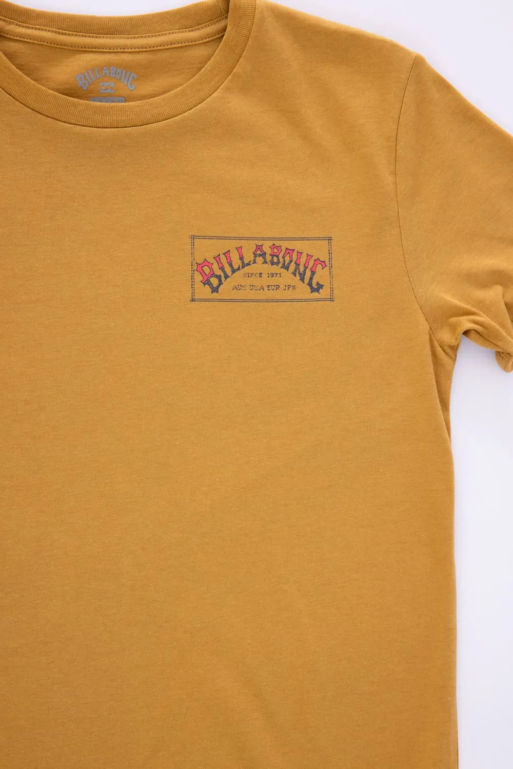 Billabong Youth Original Arch T-Shirt for Boys in Vintage Gold | 25BSSIA20F-732