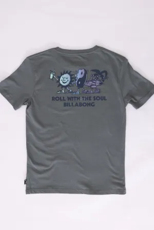 Billabong Youth Roll T-Shirt for Boys in Slate | BSSIA16F-343