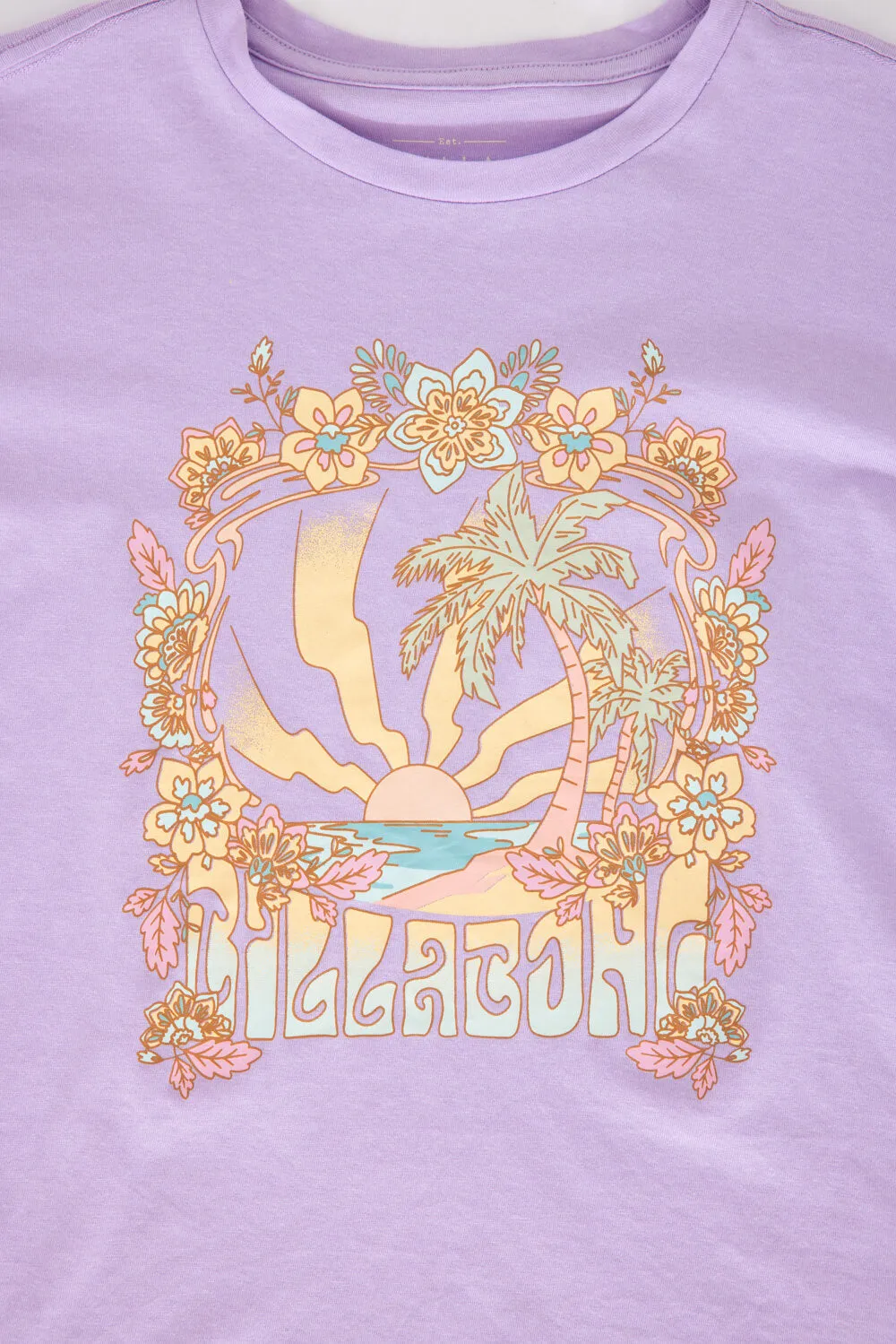 Billabong Youth Sun Dial Oversized Graphic T-Shirt for Girls in Peaceful Lilac | BSSIA52S-532