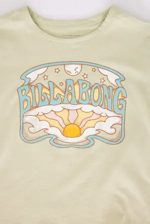 Billabong Youth Sun Moon Bay Graphic T-Shirt for Girls in Sage Forest | BSSIA71S-33