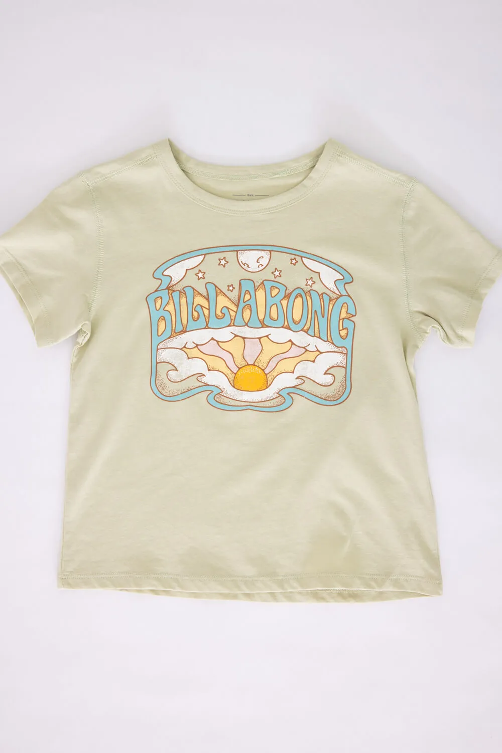 Billabong Youth Sun Moon Bay Graphic T-Shirt for Girls in Sage Forest | BSSIA71S-33