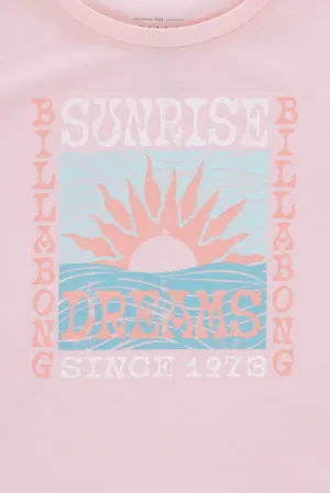 Billabong Youth Sunrise Dreams Boyfriend T-Shirt for Girls in Veiled Rose | 25BSSIA58S-674
