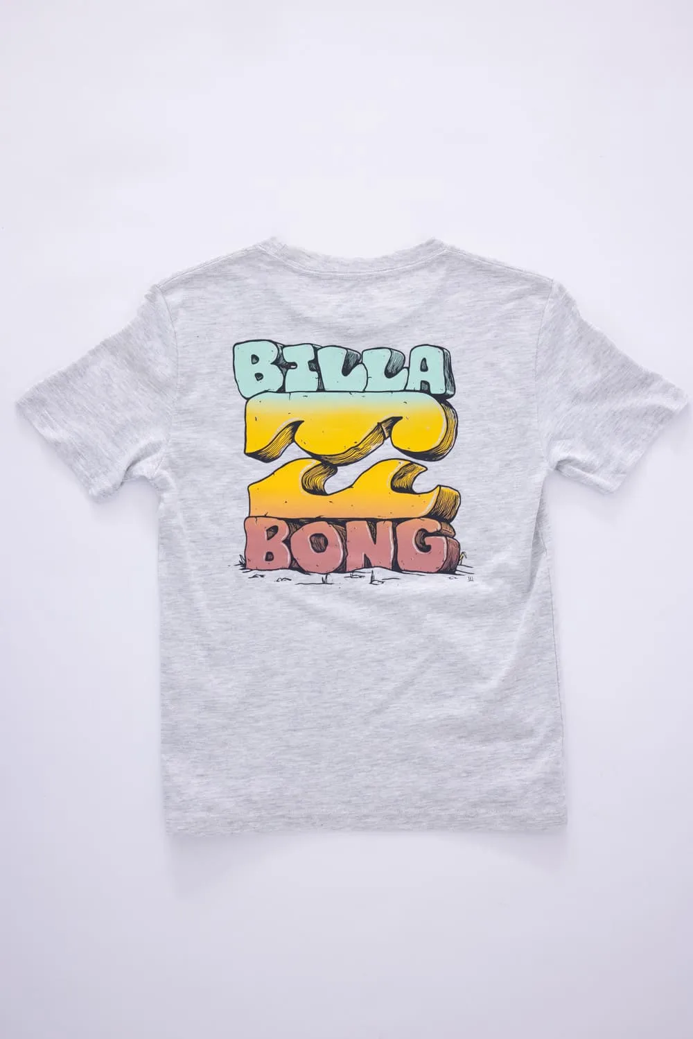 Billabong Youth Sunset Stack T-Shirt for Boys in Light Grey Heather | 25BSSIA15F-051