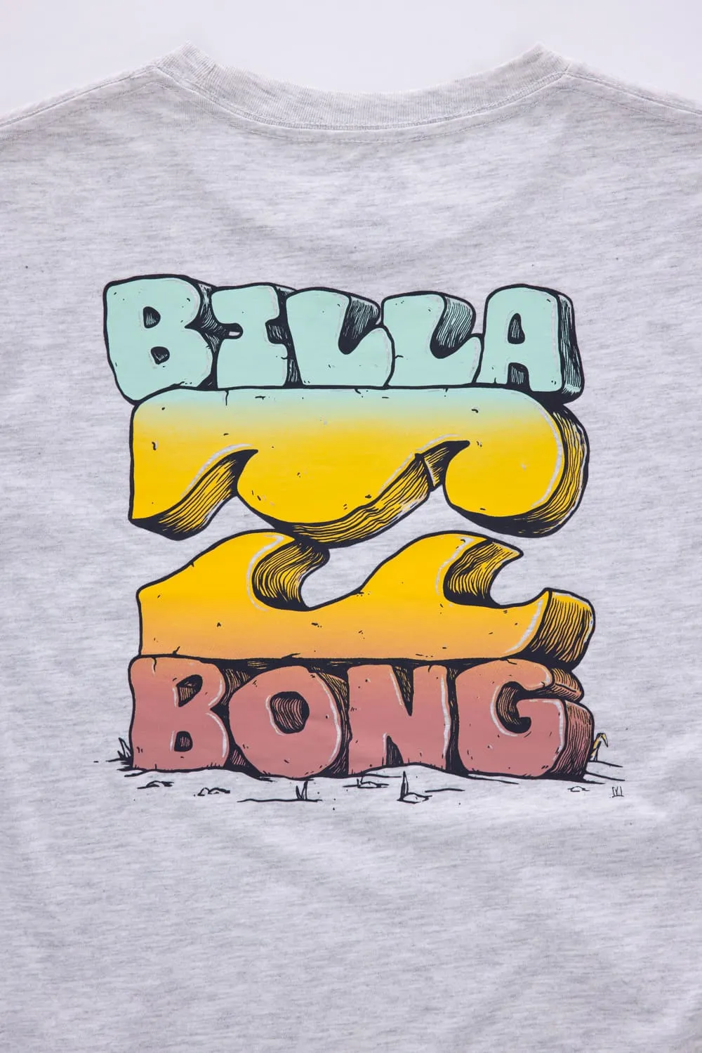 Billabong Youth Sunset Stack T-Shirt for Boys in Light Grey Heather | 25BSSIA15F-051