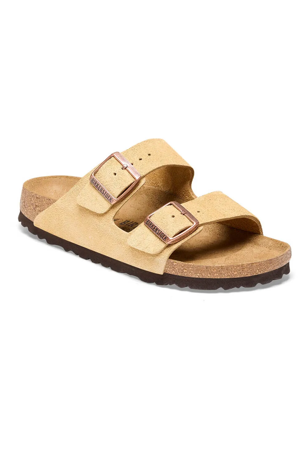 Birkenstock Arizona Suede Sandals in Latte Cream | 1026190