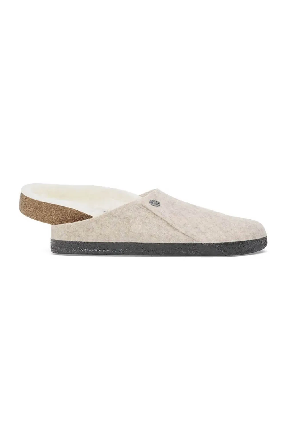 Birkenstock Zermatt Wool Felt Shearling Slippers for Women in Eggnog | 1020029
