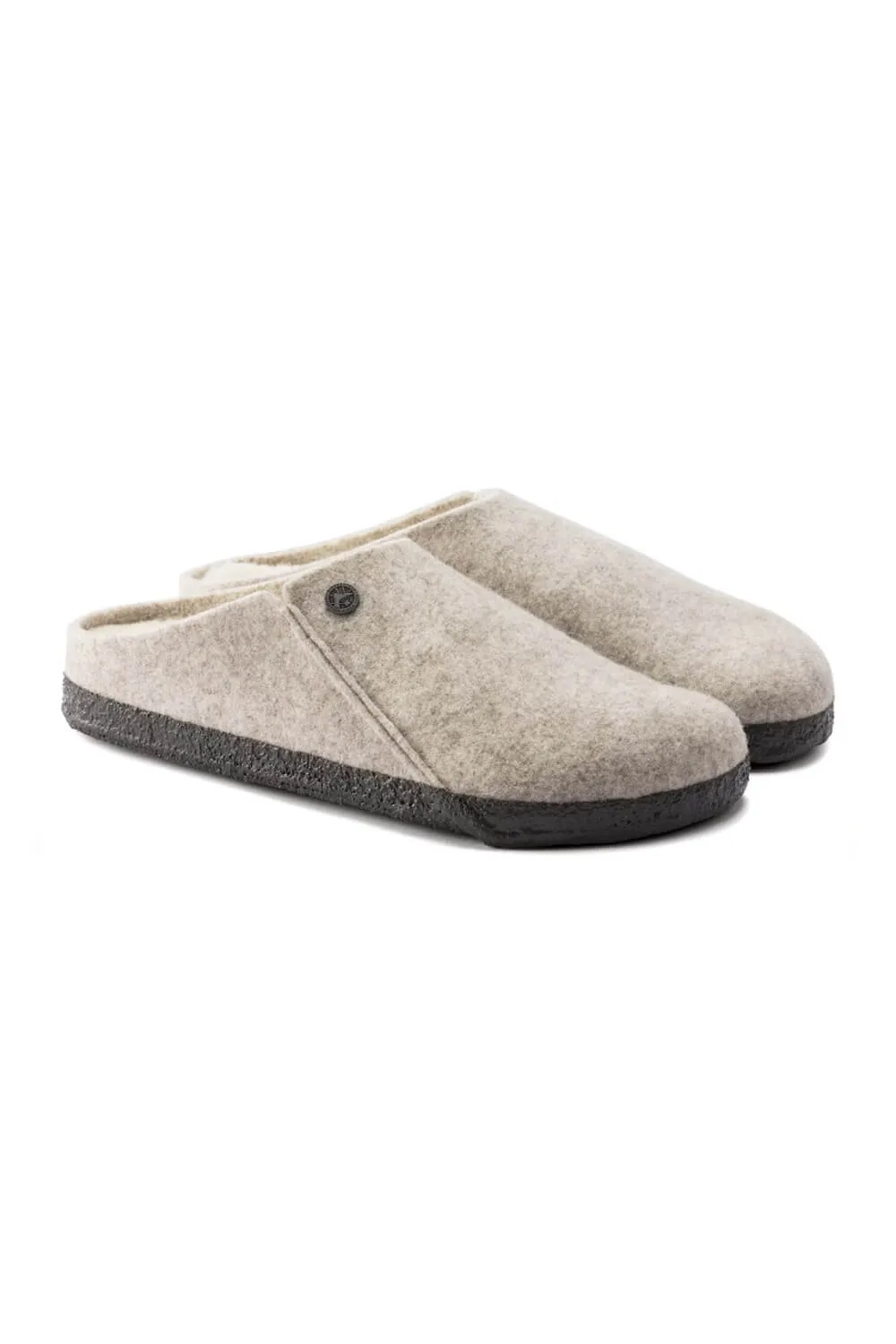Birkenstock Zermatt Wool Felt Shearling Slippers for Women in Eggnog | 1020029