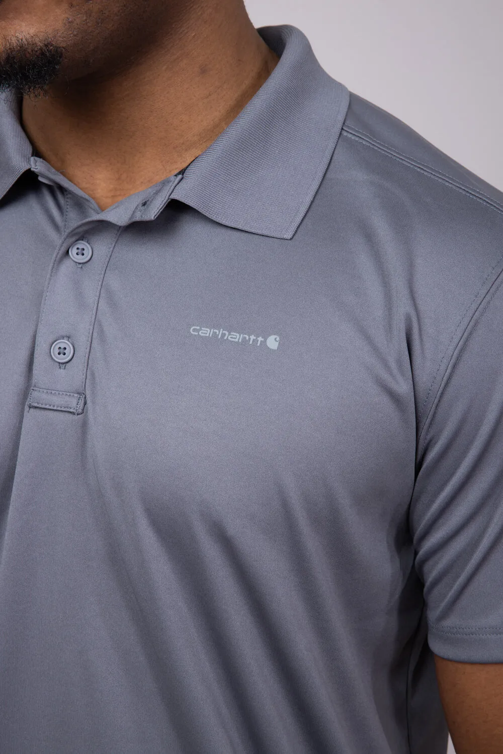 Carhartt Force Pocket Polo Shirt for Men in Steel | 106901-STL-STEEL