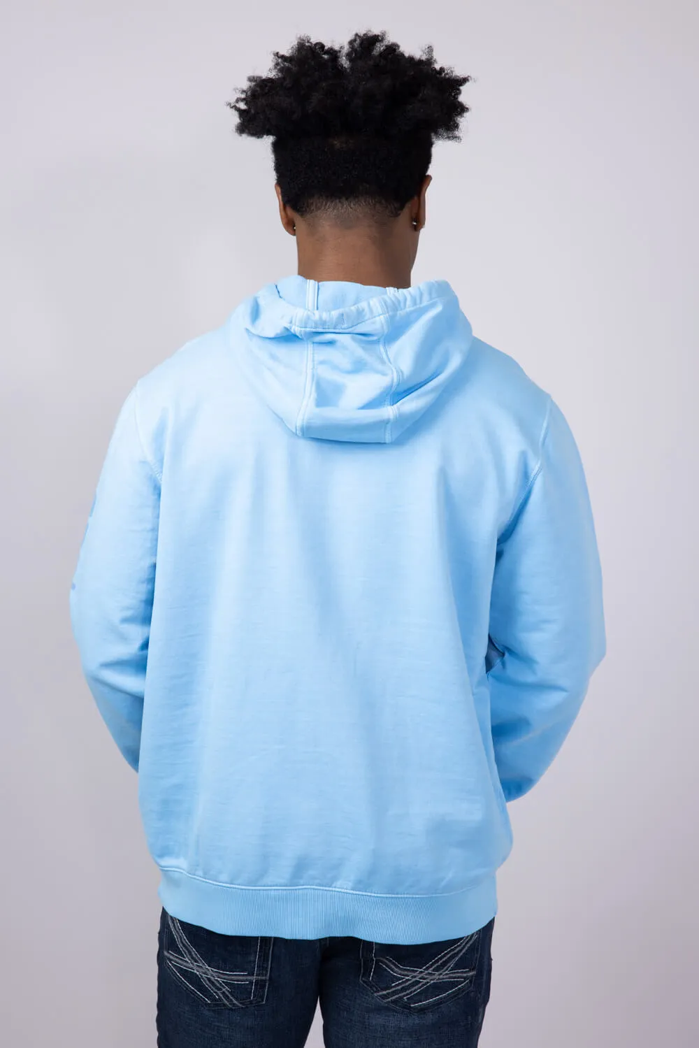 Carhartt Midweight Garment Dyed French Terry Graphic Hoodie for Men in Blue | 106253-HL6-WATER