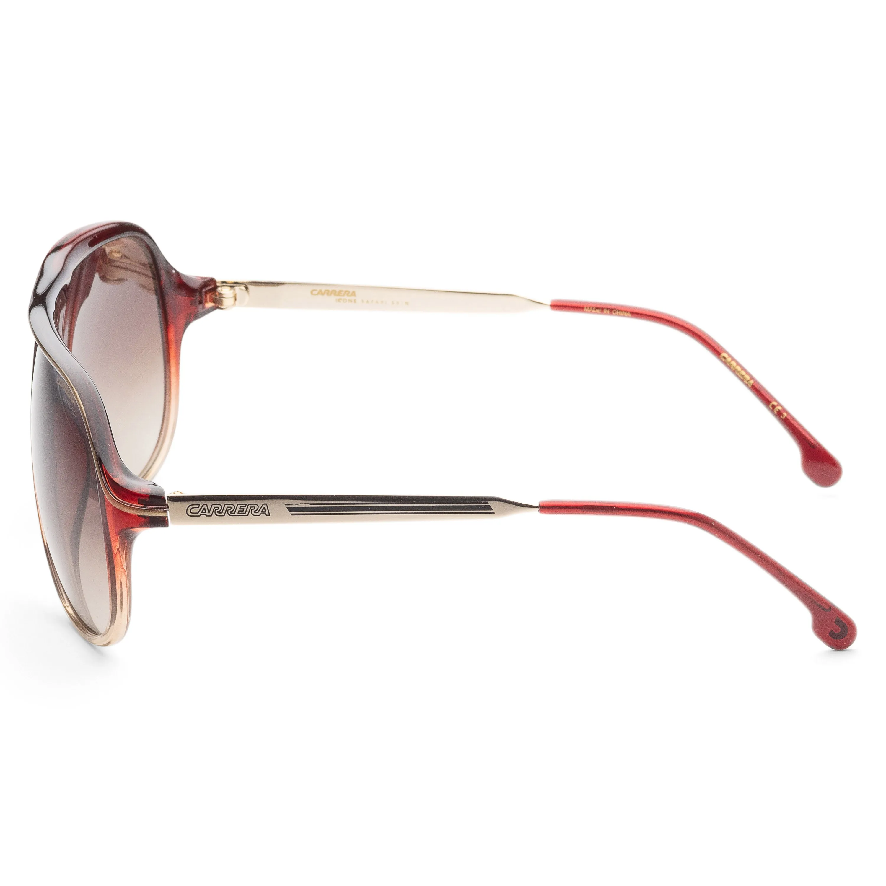 Carrera Unisex Burgundy Shaded 62mm Sunglasses