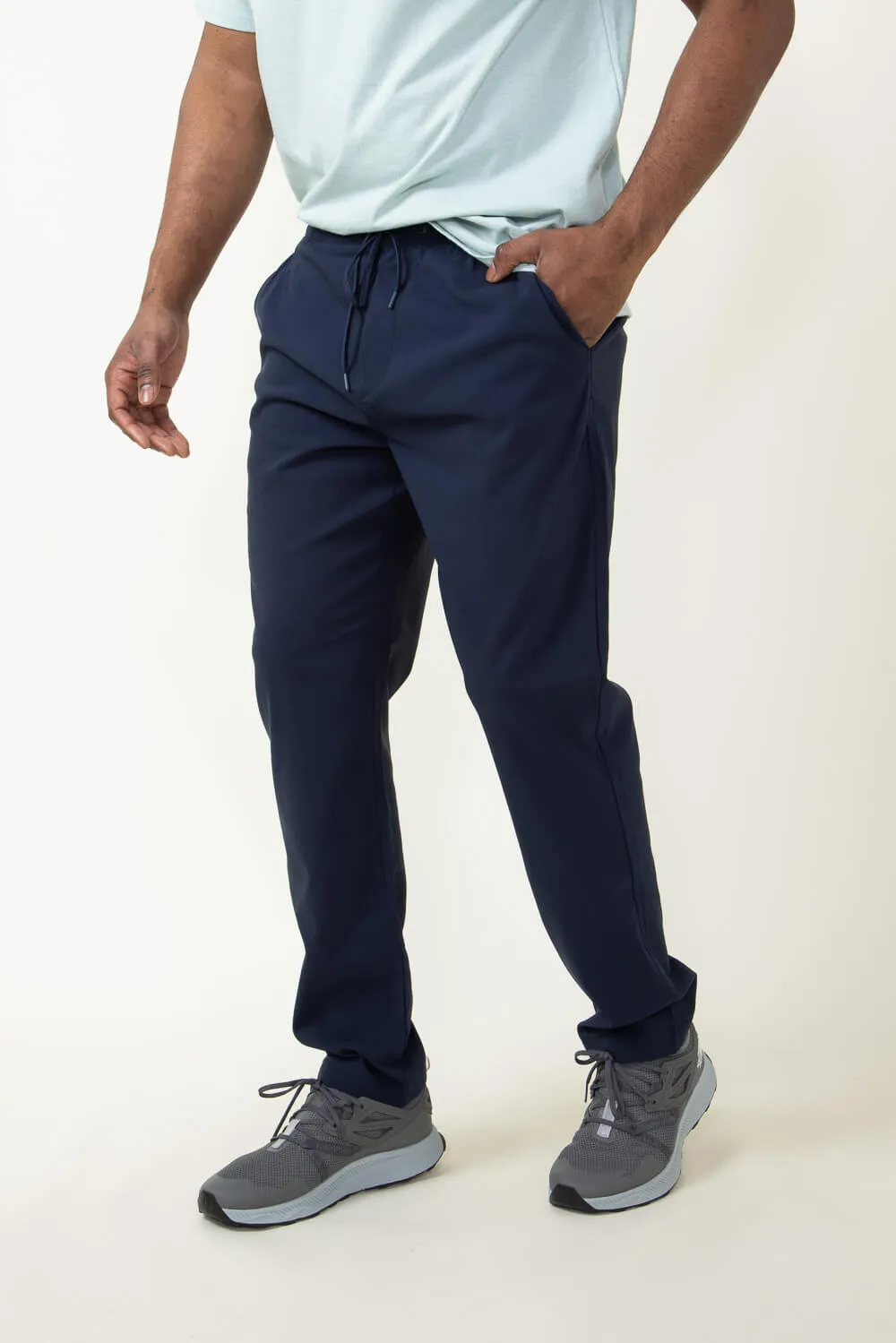 Copper & Oak Elastic File Tech Jogger Pants for Men in Blue | K4S4164-DKSAPPHIRE