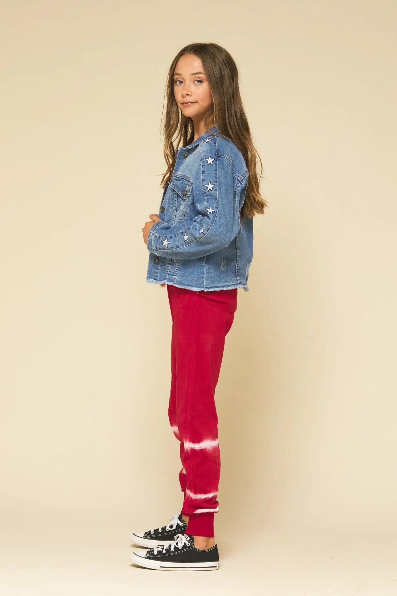 DENIM JACKET WITH STARS