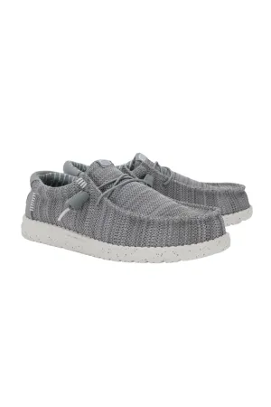 HEYDUDE Men’s Wally Stretch Sox Shoes in Grey | 41898-030