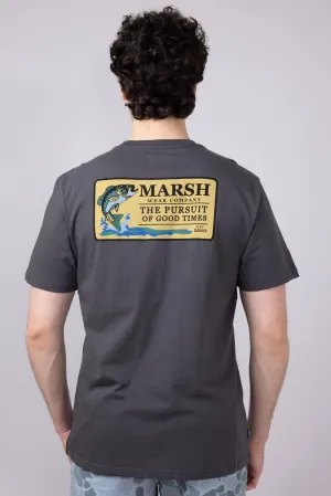 Marsh Wear Clutch Fish T-Shirt for Men in Ash | MWT1097-ASH