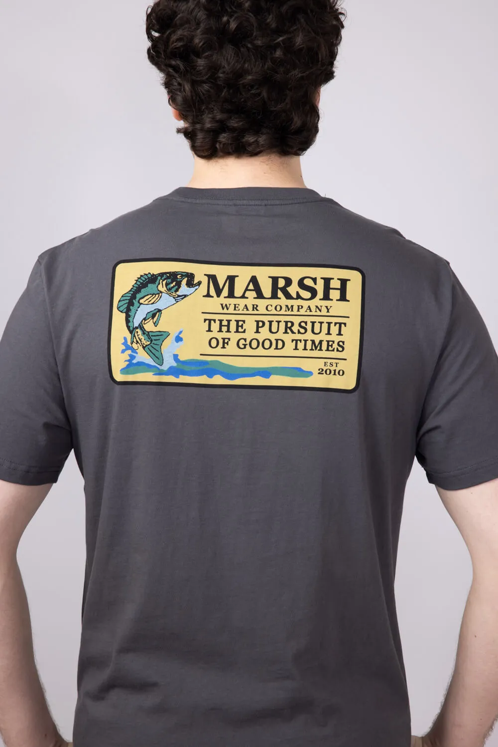 Marsh Wear Clutch Fish T-Shirt for Men in Ash | MWT1097-ASH