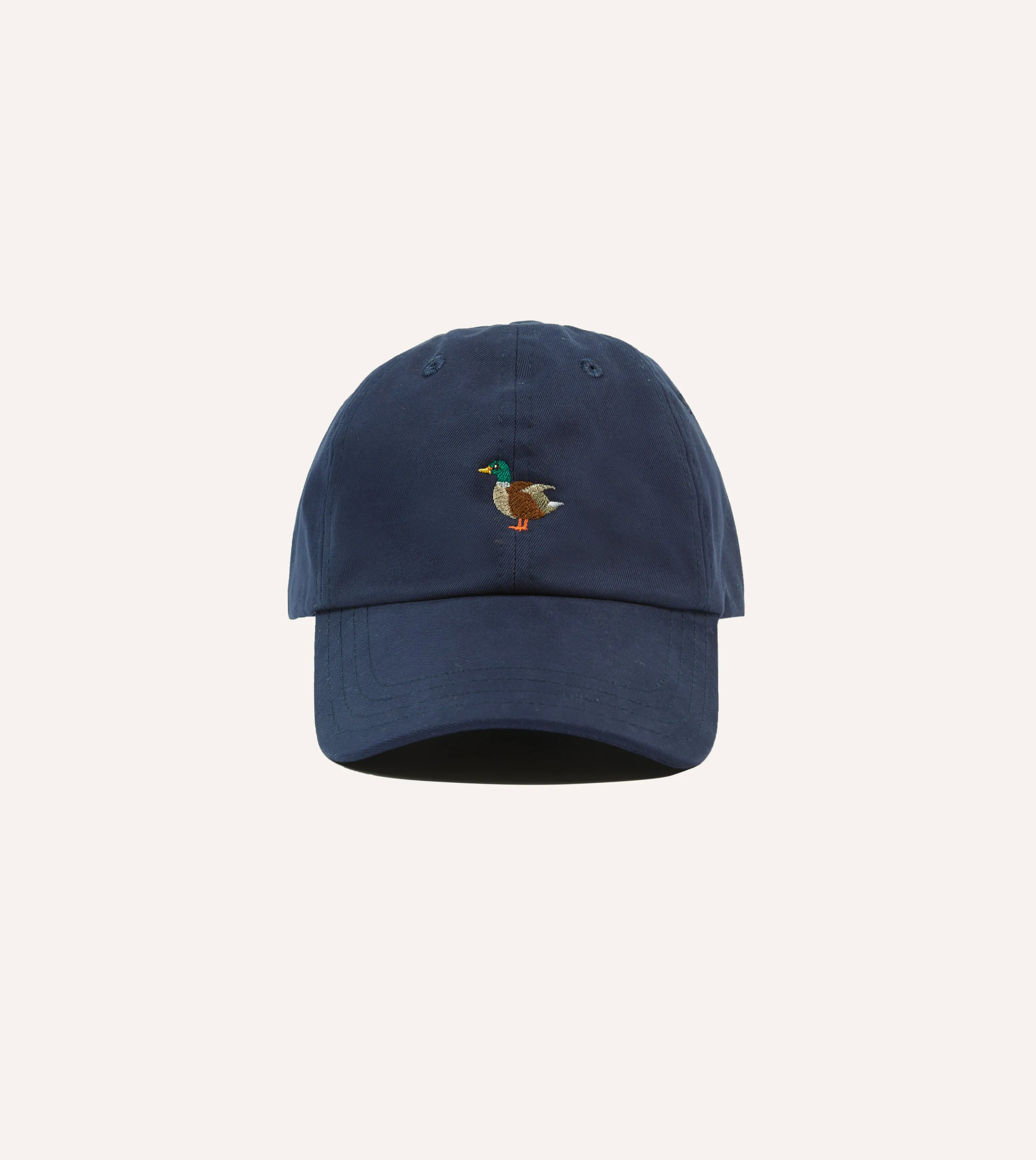 Navy Duck Emblem Cotton Baseball Cap