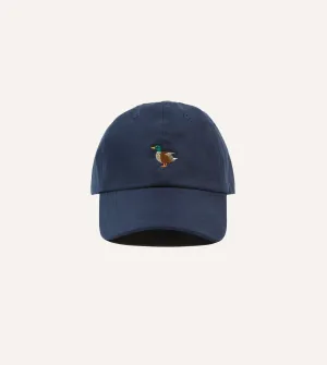 Navy Duck Emblem Cotton Baseball Cap