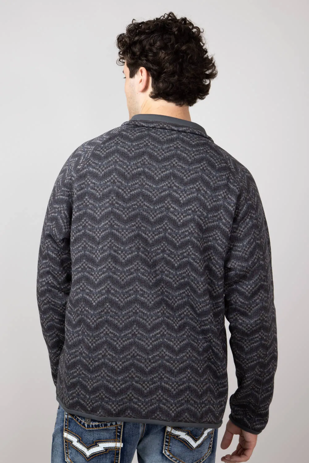 Patagonia Men’s Better Sweater Quarter Zip in Grey Multi | 25523-ILFO