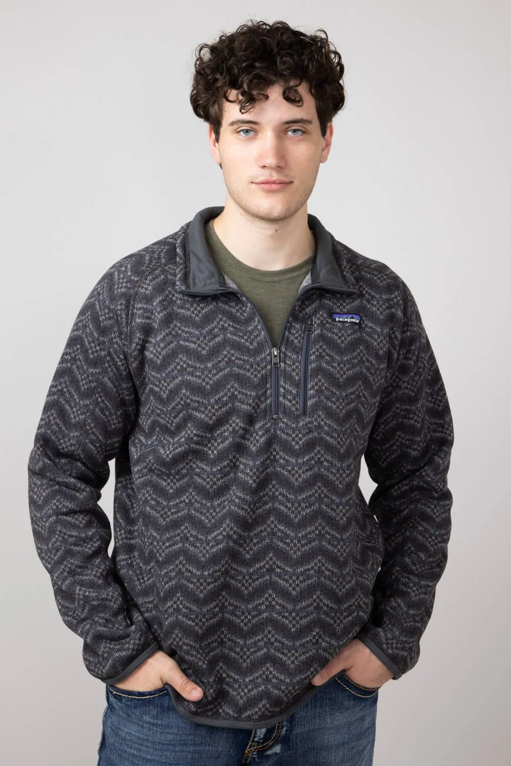 Patagonia Men’s Better Sweater Quarter Zip in Grey Multi | 25523-ILFO