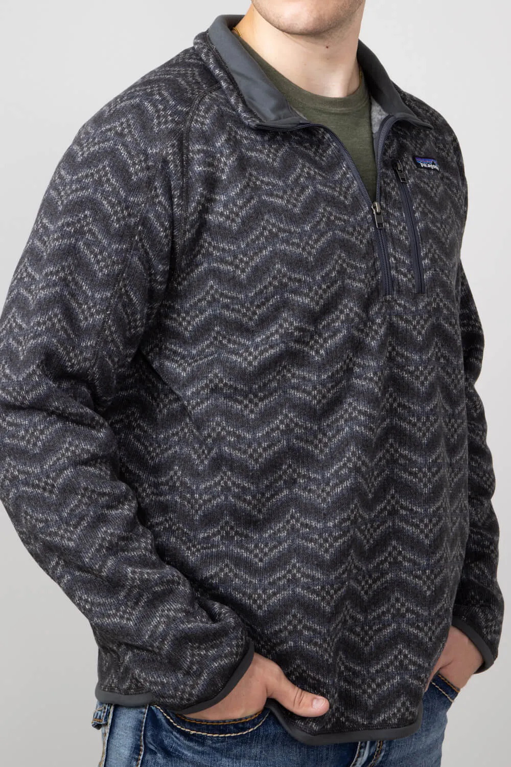 Patagonia Men’s Better Sweater Quarter Zip in Grey Multi | 25523-ILFO