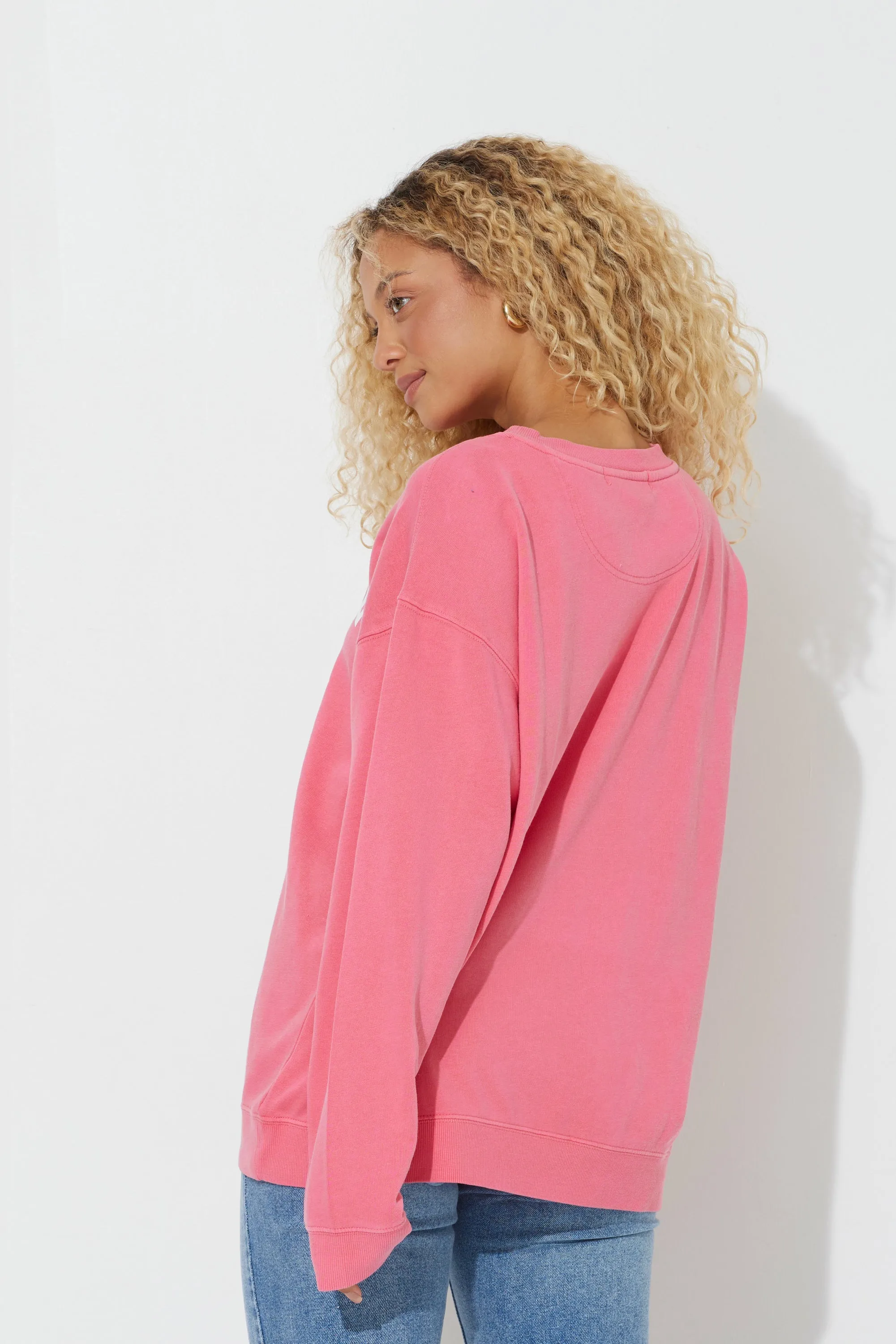 Red "Vintage University" Pigment Dyed Crewneck
