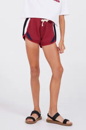 Red Ringer Tape Shorts