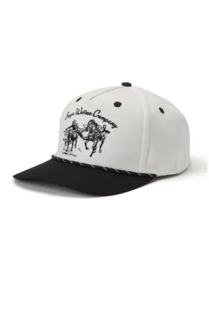 Seager Los Rios Canvas Snapback Hat for Men in Cream/Black | MHSP25LOSRIBCRM