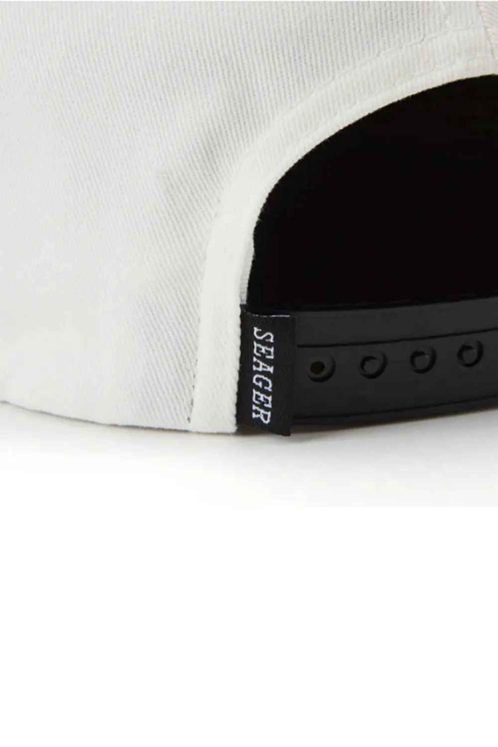 Seager Los Rios Canvas Snapback Hat for Men in Cream/Black | MHSP25LOSRIBCRM