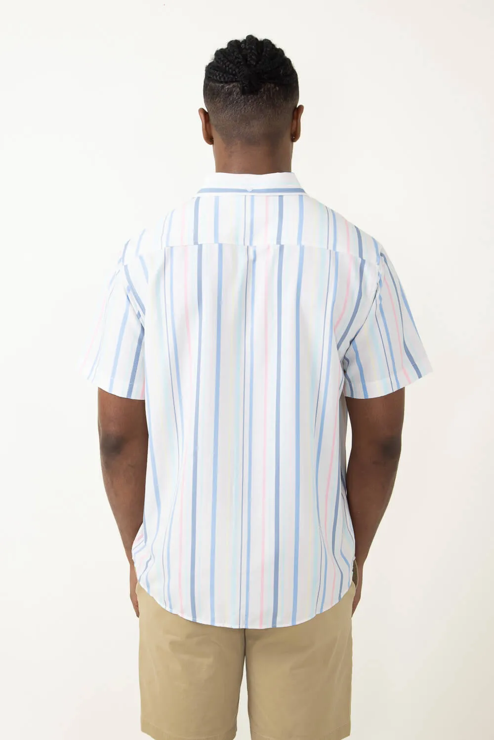 Simply Southern Stripe Button Down Shirt for Men in White | PP-0124-MN-BTNDWN-STRIPE