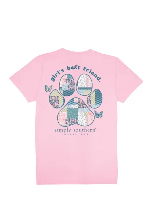 Simply Southern Youth Best Friend T-Shirt for Girls in Pink | YTH-SS-BF-FNCYCNDY