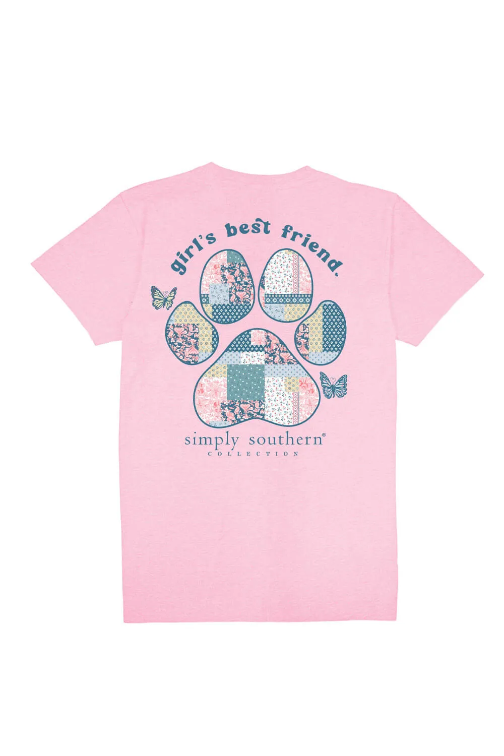 Simply Southern Youth Best Friend T-Shirt for Girls in Pink | YTH-SS-BF-FNCYCNDY