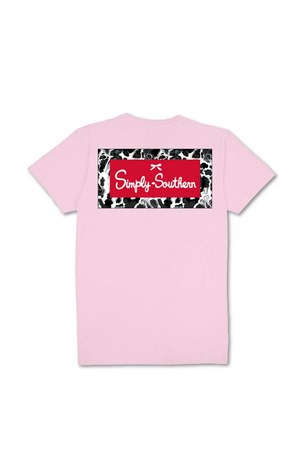 Simply Southern Youth Cow Logo T-Shirt for Girls in Light Pink | YTH-SS-COWLOGO-LTPINK