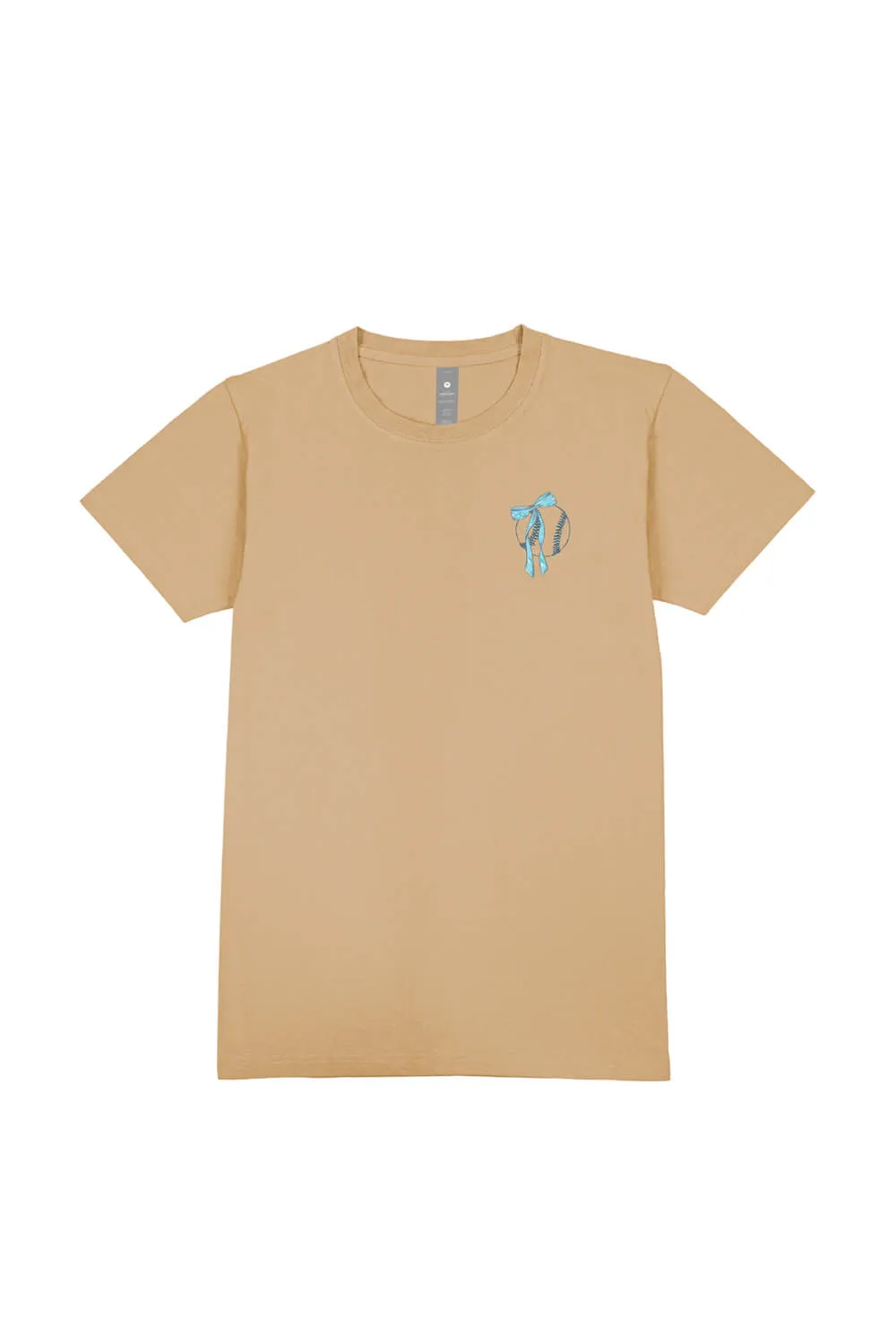 Simply Southern Youth Patched Baseball T-Shirt for Girls in Khaki | YTH-SS-PATCHBALL-KHAKI