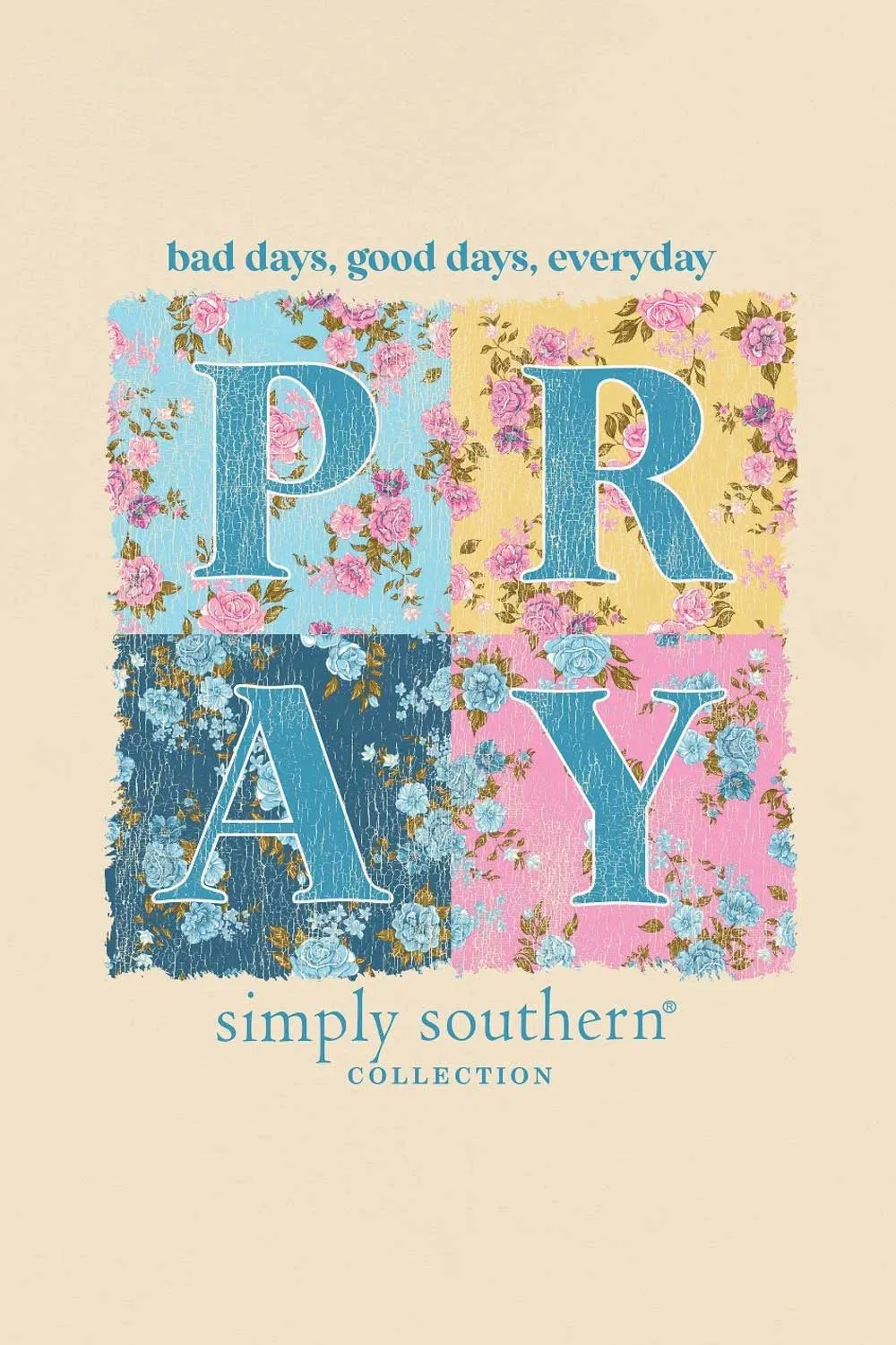 Simply Southern Youth Pray Everyday T-Shirt for Girls in Natural | YTH-SS-PRAY-NATURAL