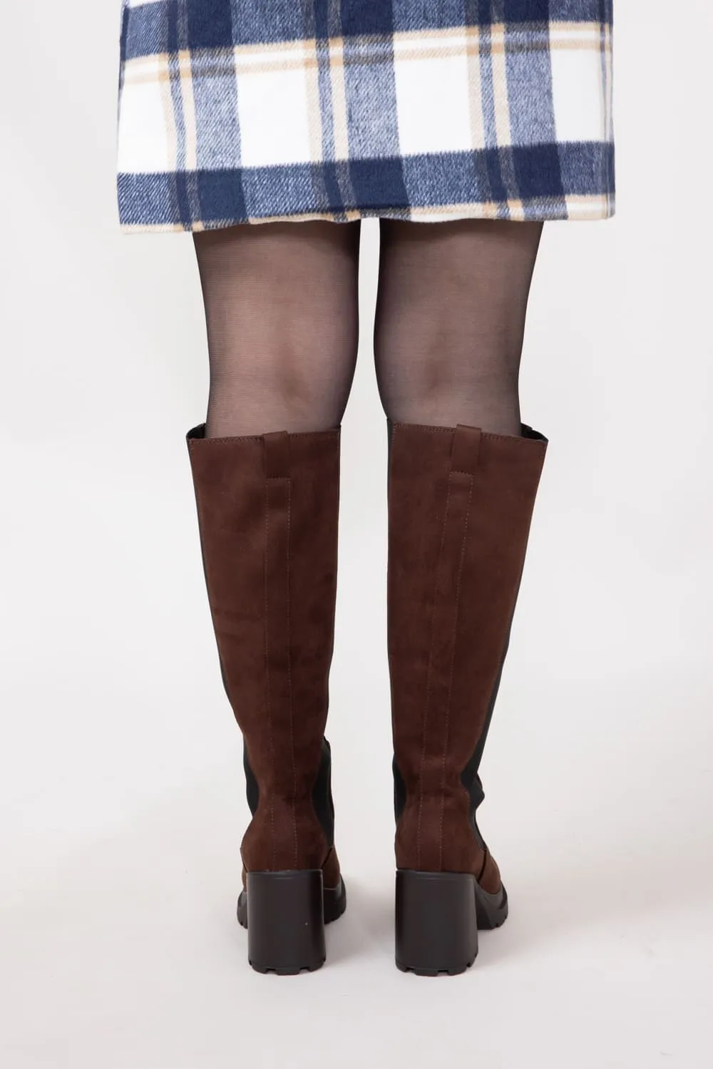 Soda Hyland Tall Lug Boots for Women in Brown  | HYLAND-S NEW LT BROWN