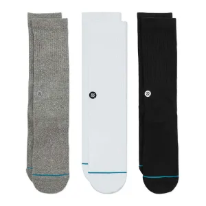Stance Icon 3 Pack for Men in Black White Grey | M556D18ICP-MUL