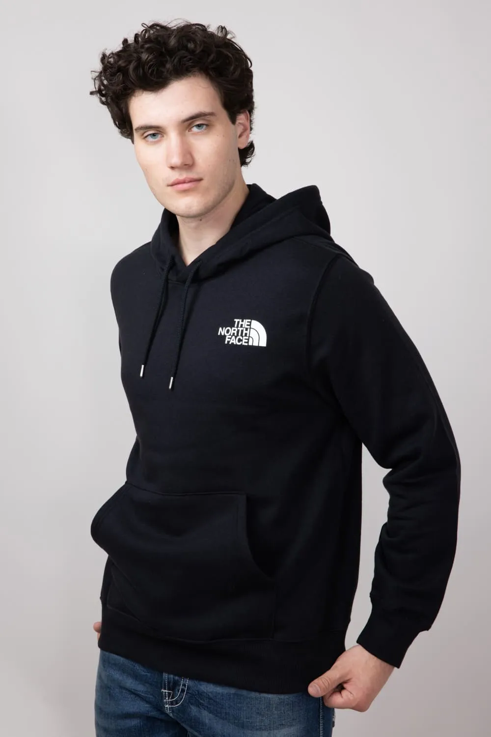 The North Face Box Logo Hoodie for Men in Black/Yellow | NF0A7UNS-AGG-BLK