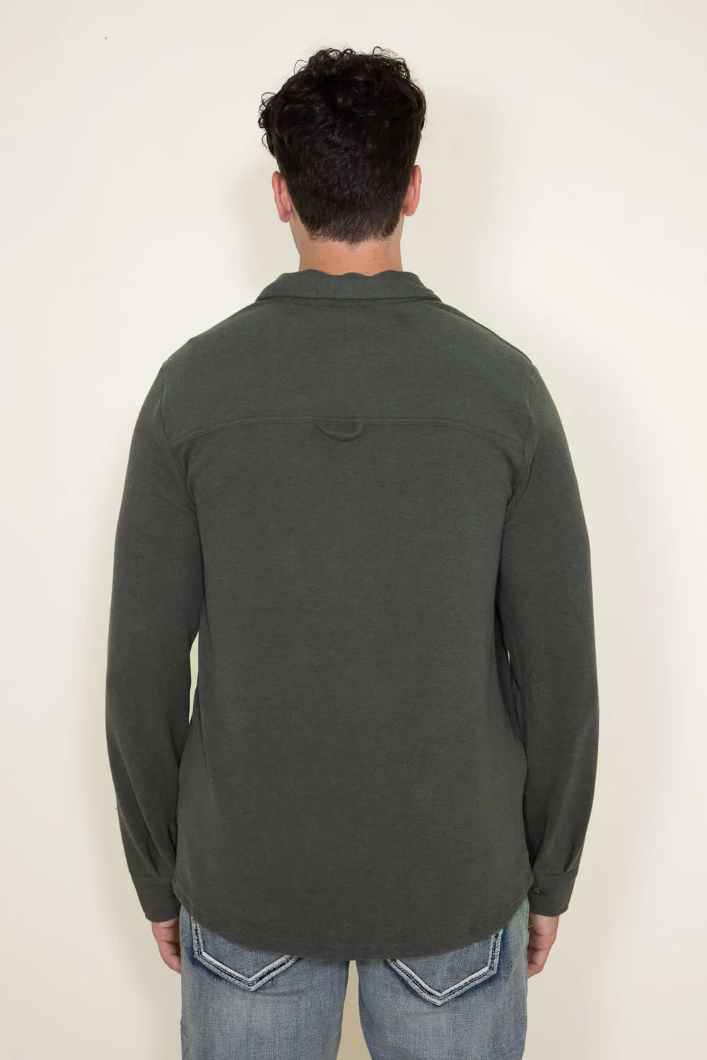 Thread & Supply Clark Shirt for Men in Black/Olive | T3184PVXTM-BLKOLV