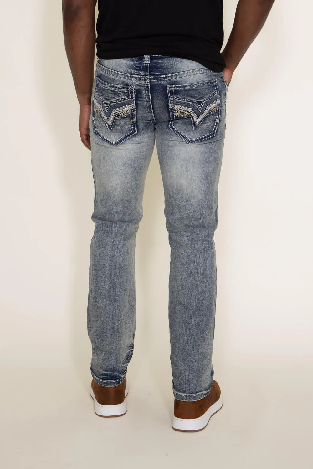 True Luck Kirk Bootcut Stretch Jeans for Men | TL19150019