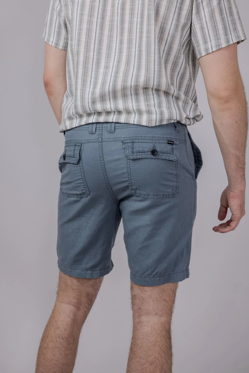 Union Isla Chino Linen 9” Shorts for Men in Gravity | H181R0M-GRAVITY
