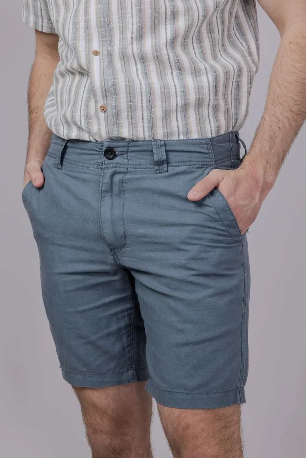 Union Isla Chino Linen 9” Shorts for Men in Gravity | H181R0M-GRAVITY