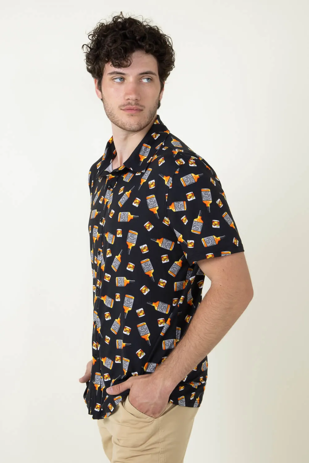 WearFirst Knit Black Jack Shirt for Men in Black Jack | K017A-BLACKJACK