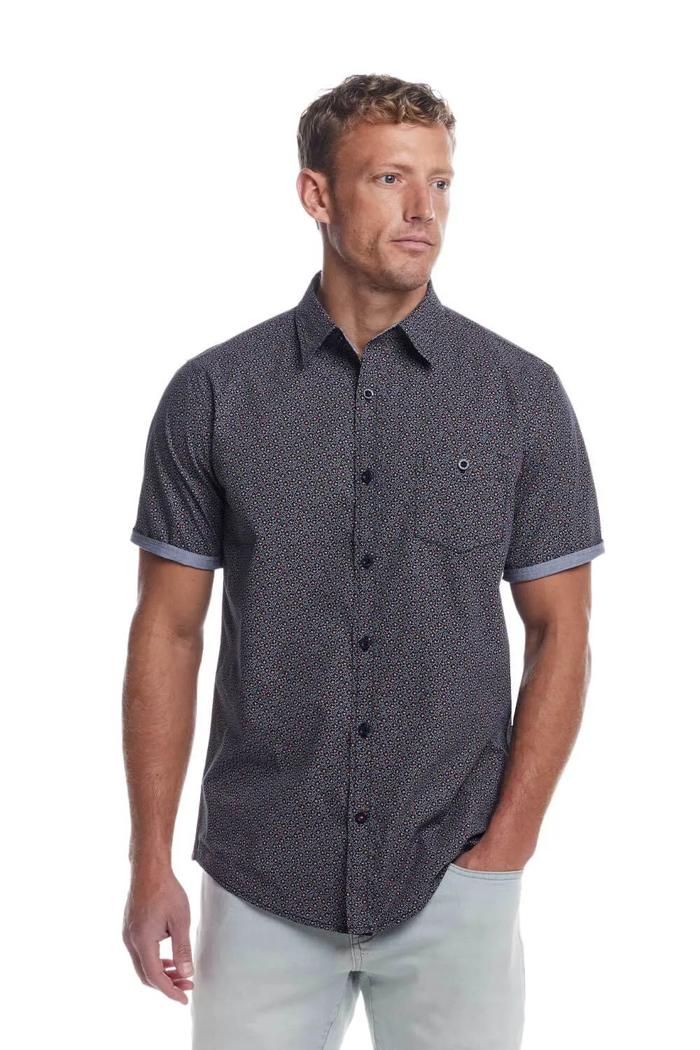 Weatherproof Vintage Cotton Poplin Button Up Shirt for Men in Dress Blues | S2584244GK-DRESS BLUES