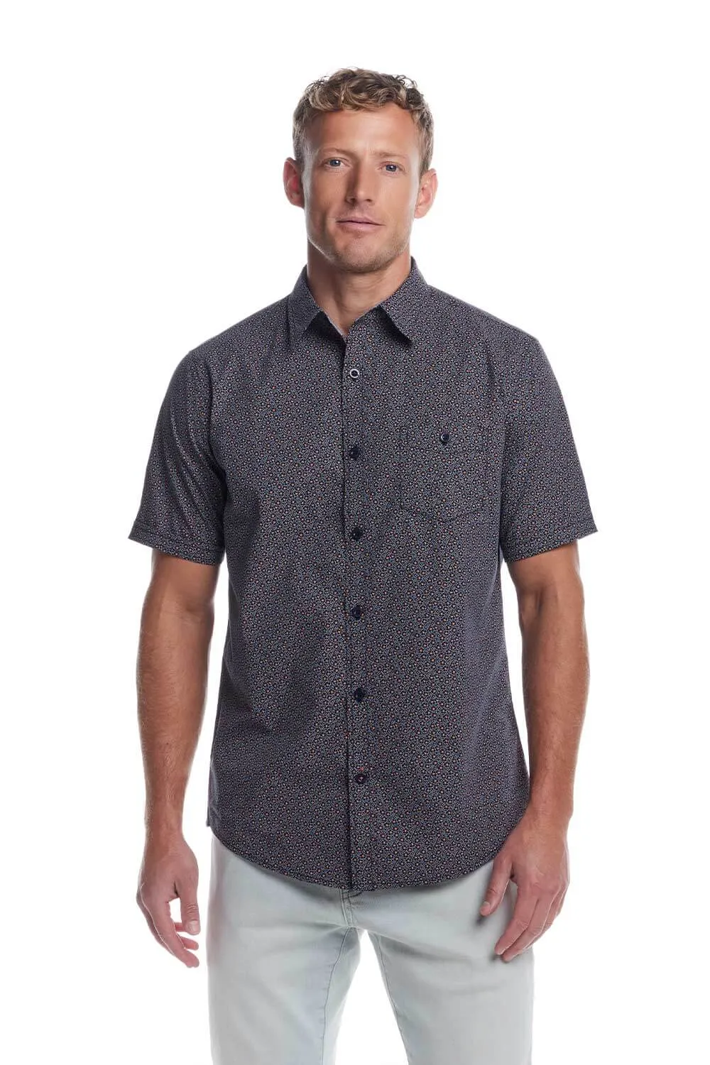 Weatherproof Vintage Cotton Poplin Button Up Shirt for Men in Dress Blues | S2584244GK-DRESS BLUES