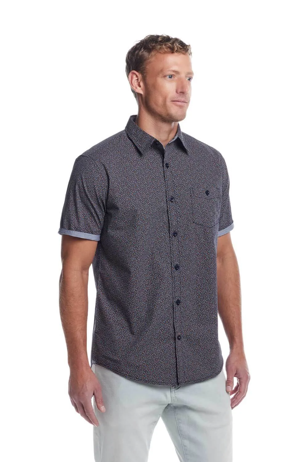 Weatherproof Vintage Cotton Poplin Button Up Shirt for Men in Dress Blues | S2584244GK-DRESS BLUES